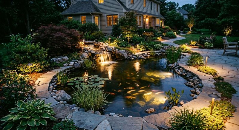 Pond Lighting Installation in Olathe, KS