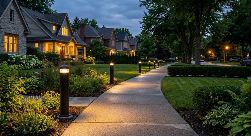 Sidewalk Lighting Installation in Olathe, KS